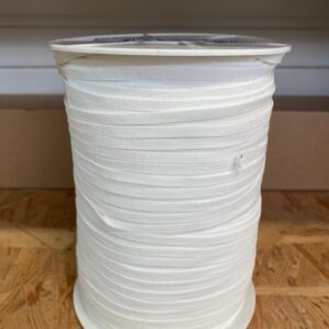 BOBINE 400M ELASTIQUE PLAT BLANC 6MM