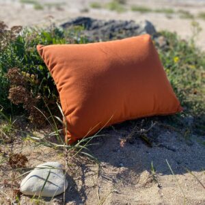 Coussin SIGNATURE outdoor indoor 50x40 SUNBRELLA SOLIDS PUMPKIN