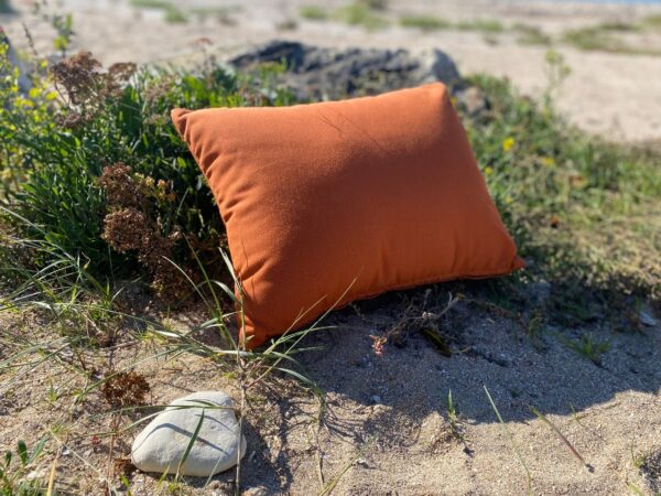Coussin SIGNATURE outdoor indoor 50x40 SUNBRELLA SOLIDS PUMPKIN